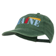 Maine Lighthouse Embroidered Washed Pigment Dyed Cap