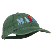 Maine Lighthouse Embroidered Washed Pigment Dyed Cap