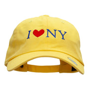 I Heart NY Embroidered Washed Cap