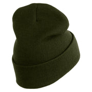 Licensed 17th Airborne Division Veteran Embroidered 12 Inch Long Knitted Beanie - Olive OSFM