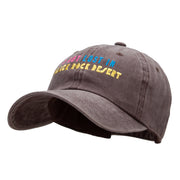 Lost In Black Rock Phrase Embroidered Unstructured Cotton Cap