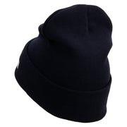 Licensed 17th Airborne Division Veteran Embroidered 12 Inch Long Knitted Beanie - Navy OSFM