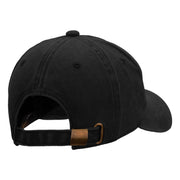 Lost In Black Rock Phrase Embroidered Unstructured Cotton Cap