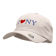 I Heart NY Embroidered Washed Cap