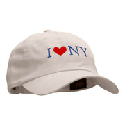 I Heart NY Embroidered Washed Cap