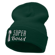 Super Bowl Embroidered 12 Inch Long Knitted Beanie