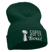 Super Bowl Embroidered 12 Inch Long Knitted Beanie