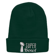 Super Bowl Embroidered 12 Inch Long Knitted Beanie