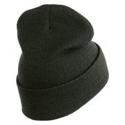 Licensed 17th Airborne Division Veteran Embroidered 12 Inch Long Knitted Beanie - DK-Grey OSFM