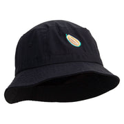 Papaya Fruit Embroidered Bucket Hat - Black OSFM