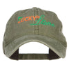 Lucky in Love Embroidered Washed Cap