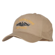 US Submarine Retired Logo Embroidered Solid Cotton Pro Style Cap