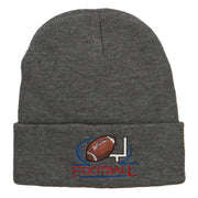 Football Logo Embroidered Long Beanie