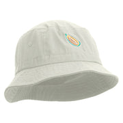 Papaya Fruit Embroidered Bucket Hat - White OSFM
