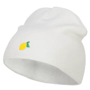 Mini Lemon Embroidered Short Beanie