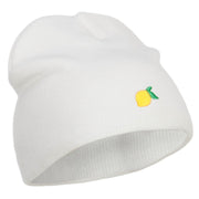 Mini Lemon Embroidered Short Beanie