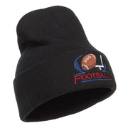 Football Logo Embroidered Long Beanie