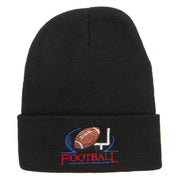 Football Logo Embroidered Long Beanie