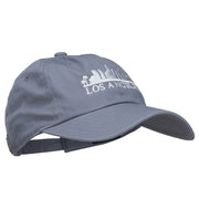 Los Angeles Skyline Embroidered Washed Cap