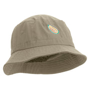 Papaya Fruit Embroidered Bucket Hat - Natural OSFM
