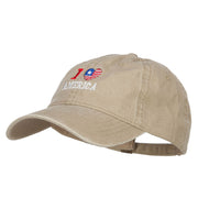 I Love America Embroidered Washed Cap