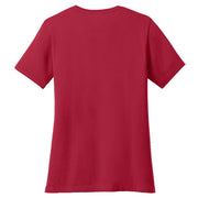 Ladies Big Size Port & Company Core Cotton V neck T-Shirt