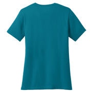 Ladies Big Size Port & Company Core Cotton V neck T-Shirt