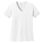 Ladies Big Size Port & Company Core Cotton V neck T-Shirt