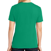 Ladies Big Size Port & Company Core Cotton V neck T-Shirt