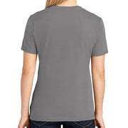 Ladies Big Size Port & Company Core Cotton V neck T-Shirt