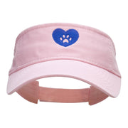 Love In Paws Embroidered Cotton Twill Washed Visor