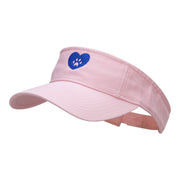 Love In Paws Embroidered Cotton Twill Washed Visor