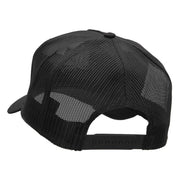 Lotus Spiritual Embroidered Cotton Twill Mesh Cap