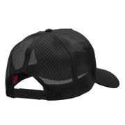 Lotus Spiritual Embroidered Cotton Twill Mesh Cap