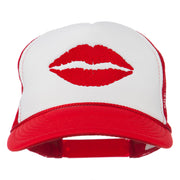 Lip Kiss Embroidered Foam Mesh Back Cap