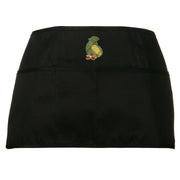 Jackfruit Embroidered 3 Pockets Chef's Apron - Black OSFM