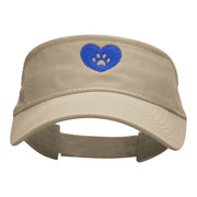 Love In Paws Embroidered Cotton Twill Washed Visor