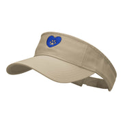 Love In Paws Embroidered Cotton Twill Washed Visor