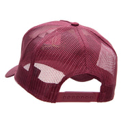 Lotus Spiritual Embroidered Cotton Twill Mesh Cap