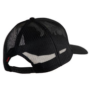 USMC Letter Embroidered Solid Cotton Twill Mesh Prostyle Cap - Black OSFM