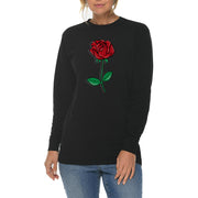 Rose of Love Graphic Long Sleeve Crewneck Tee