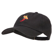 Chili with Sombrero Embroidered Unstructured Cap