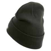 Licensed 1st Special Forces Command Veteran Embroidered 12 Inch Long Knitted Beanie - DK-Grey OSFM