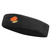 Hand Drawn Mango Embroidered Head Band (Terry) - Black OSFM