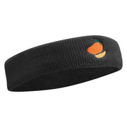 Hand Drawn Mango Embroidered Head Band (Terry) - Black OSFM