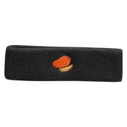 Hand Drawn Mango Embroidered Head Band (Terry) - Black OSFM