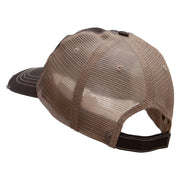 Halloween Tombstones Embroidered Low Profile Special Cotton Mesh Cap - Brown-Khaki OSFM