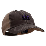 Halloween Tombstones Embroidered Low Profile Special Cotton Mesh Cap - Brown-Khaki OSFM