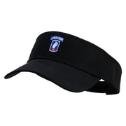 Licensed 173rd Airborne Brigade Combat Team Embroidered Cotton Twill Sun Visor - Black OSFM