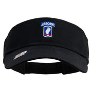Licensed 173rd Airborne Brigade Combat Team Embroidered Cotton Twill Sun Visor - Black OSFM